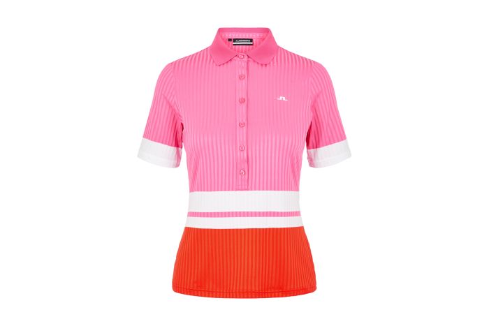 J.Lindeberg Nina Golf Polo (Damen, Pink-Orange) Poloshirt
