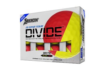 Srixon Q-Star Tour DIVIDE Golfbälle-Gelb/Rot-12-Pack