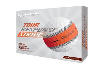 TaylorMade Tour Response Stripe Golfbälle Weiß/Orange 12-Pack